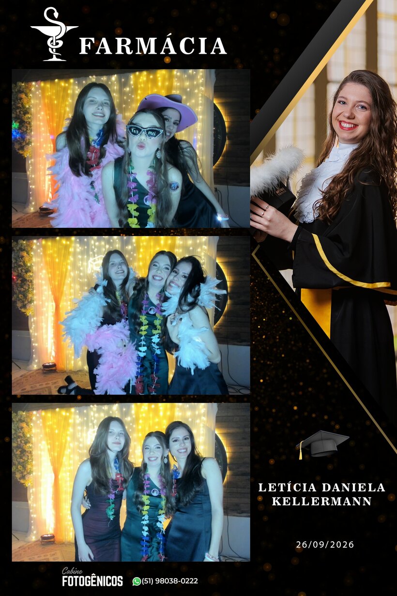 Layout de foto da formatura em Farmácia da Letícia